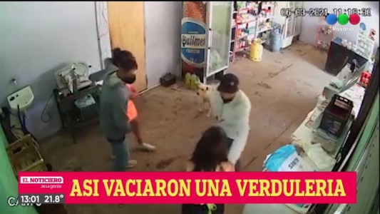 Video: grabados por tres cámaras, delincuentes robaron una verdulería en Villa Gobernador Galvez
