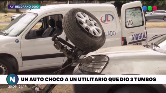 Espectacular accidente en Avenida Belgrano