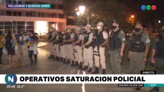 En el cierre de "un día caliente", fuerzas de seguridad saturan barrios rosarinos