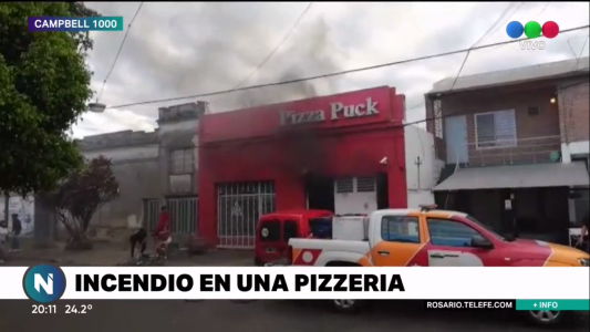 Incendio en una pizzería
