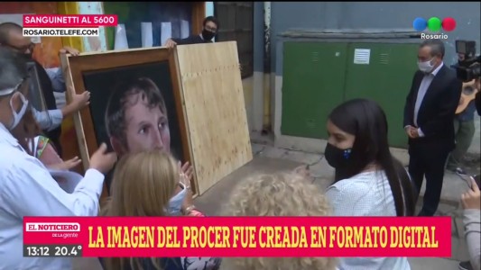 El Municipio donó un retrato de Belgrano a la escuela Martha Salotti