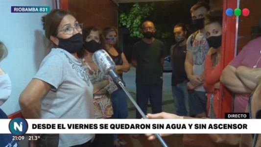 Indignación de vecinos: llevan cuatro días sin agua ni ascensor en el edificio