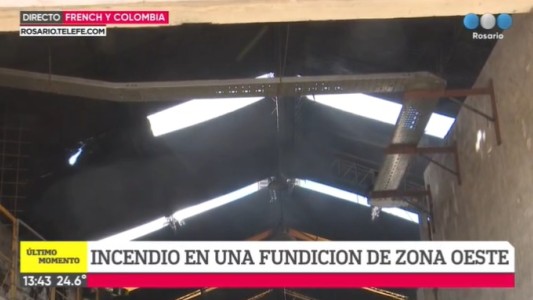 Incendio en una fundición de zona oeste