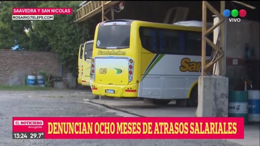 Trabajadores bloquearon una empresa de transporte en reclamo de ocho meses de atraso salarial