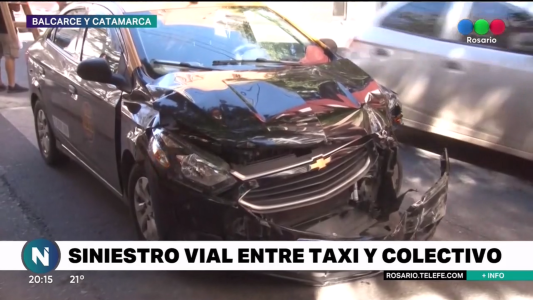Chocaron un colectivo y un taxi en Catamarca y Balcarce