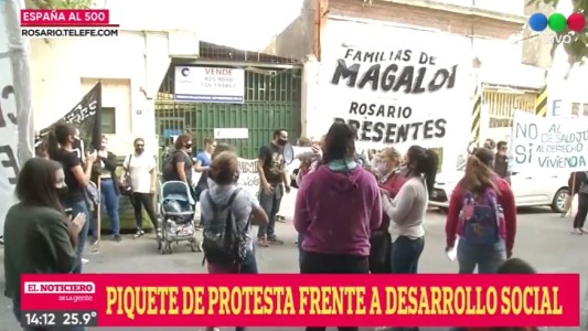 Piquetes en el centro de Rosario frente a desarrollo social