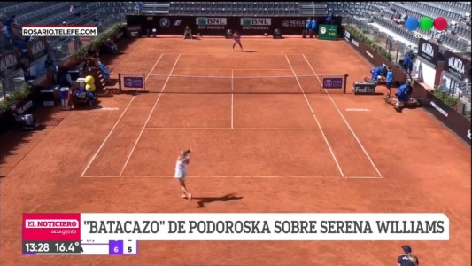 Golpe de Podoroska en el Master de Roma: derrotó a Serena Williams