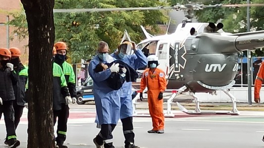 Trasladaron hacia a Rosario en helicóptero a un bebé que sufrió traumatismo de cráneo