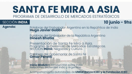 La provincia organizará una jornada informativa para fomentar el comercio con India