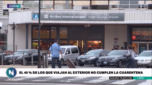 El 45% de los rosarinos que viajan al exterior no cumplen la cuarentena