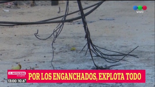 Video: una explosión de cables de alta tensión en zona sur dejó a los vecinos sin luz
