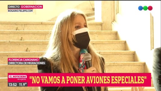 La directora de Migraciones y los varados: "No vamos a poner aviones especiales"