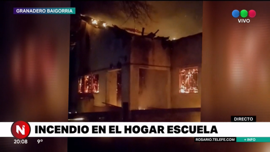 Se produjo un importante incendio en el Hogar Escuela de Granadero Baigorria
