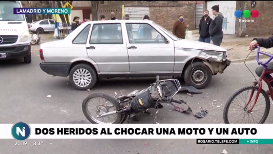 Un choque terminó con dos jóvenes heridos y una pelea entre los protagonistas del siniestro