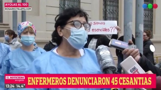 Tras el informal despido de 45 empleados, enfermeros del geriátrico provincial cortaron la calle