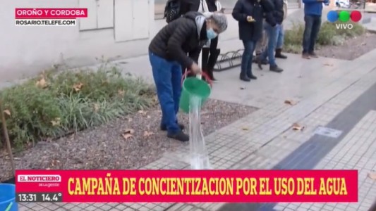 Inician una campaña para el uso responsable del agua en el lavado de veredas