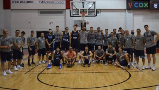 Ginóbili visitó a la Selección Argentina de básquet en Las Vegas