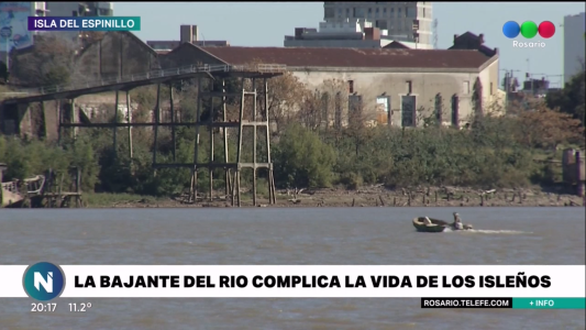 La bajante del río Paraná complica la vida de los isleños