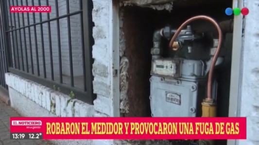 Por el robo del medidor, delincuentes provocaron una fuga de gas en Ayolas al 2000