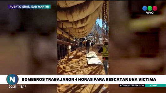 Cómo evoluciona el operario de Bunge atrapado entre toneladas de hierro y cereal