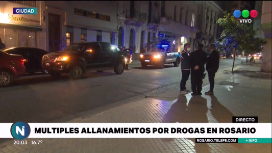 13 allanamientos por drogas en Rosario