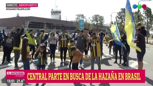 En busca de la hazaña: una gran cantidad de hinchas canallas fueron al aeropuerto a despedir al equipo