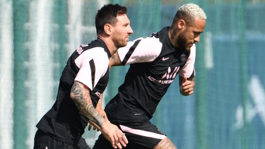 Juntos otra vez: las paredes de Messi y Neymar en el entrenamiento de PSG