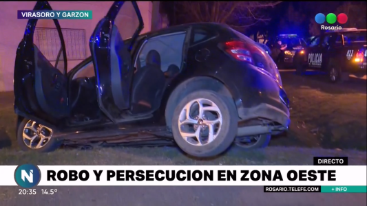 Robo y persecución en zona oeste