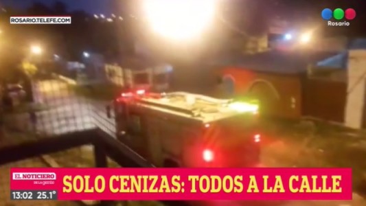 Un incendio en el interior de una vivienda en Rosario dejó sin casa a una familia