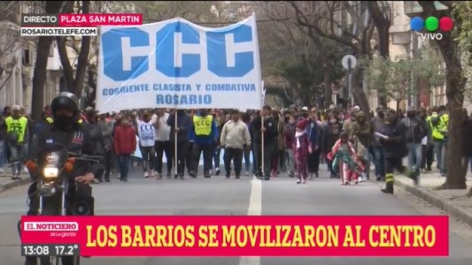 La CCC marchó hasta la sede de Gobernación y realiza cortes en el centro de Rosario