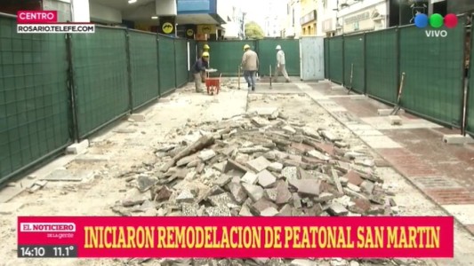 Comenzaron las obras de remodelación  en Peatonal San Martín
