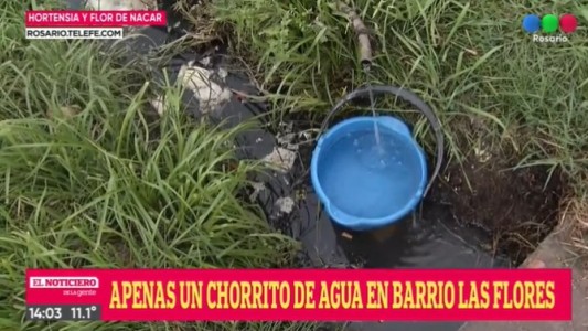 Reclamo de los vecinos de Las Flores: apenas sale un chorrito de agua para todo el barrio