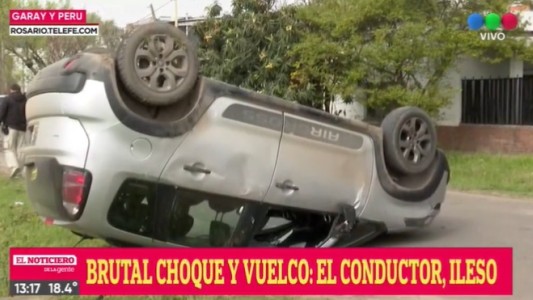 Choque brutal y vuelco