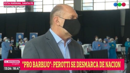 Perotti se desmarca de la Nación por el uso del barbijo en espacios públicos