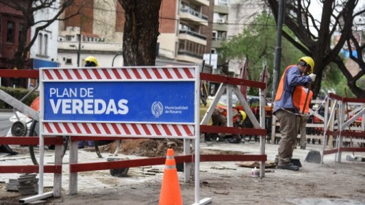El municipio inició un intenso plan de reparación de veredas en las zonas más transitadas por peatones