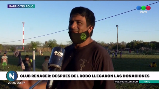 Después del robo y la nota en Telefe, el club Renacer recibió una lluvia de donaciones