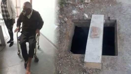 Delincuentes robaron la tapa de una alcantarilla a metros de un Hospital y casi se mata un abuelo