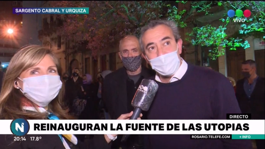 Reinauguraron la Fuente de las Utopías: “Recuperar la paz”, expresó el intendente como deseo