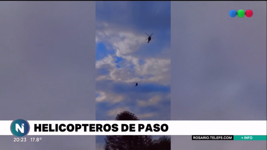 Helicópteros del Ejército Argentino surcaron el cielo rosarino