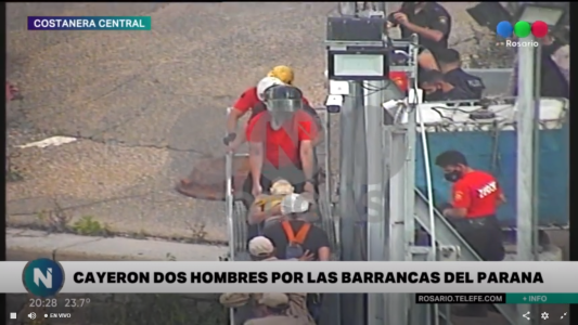 Rescataron a dos hombres cayeron al río a la altura de Oroño