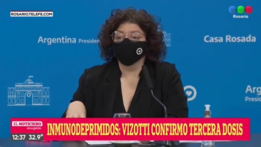 Vizzotti anunció que se comenzarán a aplicar terceras dosis de vacunas