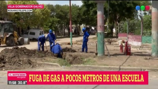 Villa Gobernador Gálvez: fuga de gas a muy pocos metros de una escuela