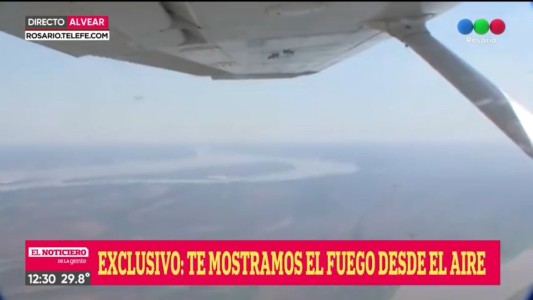 El equipo de El Noticiero de la Gente sobrevoló los incendios en las islas