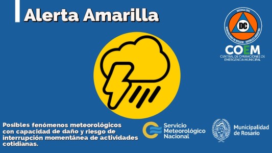 Clima en Rosario: tras el agobiante calor, llega una alerta por fuertes tormentas