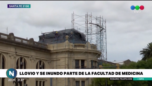 Llovió y se inundó parte de la Facultad de Medicina: piden declarar la emergencia