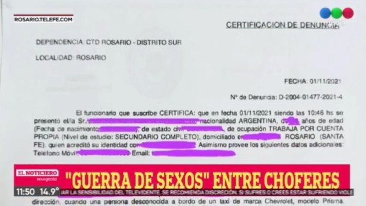 Video: vandalizan el auto de una taxista