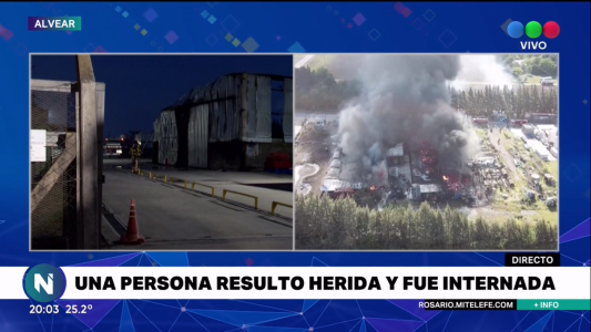 Lograron controlar el incendio en la plata de solventes de Alvear