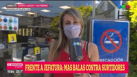 Once tiros contra la estación de servicio frente a Jefatura