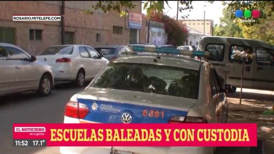 Ponen custodia policial en escuelas de Rosario por los mensajes mafiosos