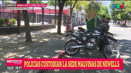Policías custodian todos los edificios de Newells